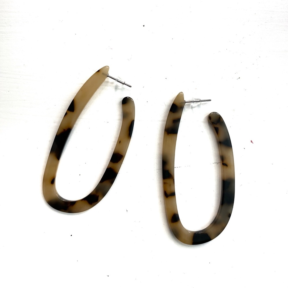 Tortoise shell acrylic earrings NWOT